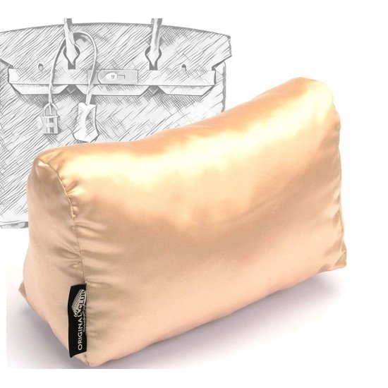 Satin Pillow Luxury Bag Shaper For Hermes' Birkin 25 / 30/ 35 /40 ( Champagne) - More colors available
