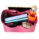 Lindy 30 Vegan Leather Handbag Organizer in Fuchsia Color