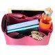 Herbag 31 Vegan Leather Handbag Organizer in Fuchsia Color
