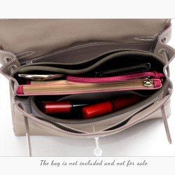 Kelly 25 /28 /32 /35 Suedette Basic Style Leather Handbag Organizer (More Colors Available) Kelly 25 /28 /32 /35 Suedette Basic Style Leather Handbag Organizer (More Colors Available)