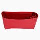 Birkin 35 Vegan Leather Handbag Organizer in Cherry Red Color