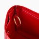 Birkin 30 Vegan Leather Handbag Organizer in Cherry Red Color
