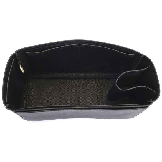 Alexa Oversized Vegan Leather Handbag Organizer in Black Color