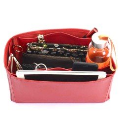 Alma MM Vegan Leather Handbag Organizer in Cherry Red Color Alma MM Vegan Leather Handbag Organizer in Cherry Red Color
