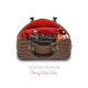 Alma MM Vegan Leather Handbag Organizer in Cherry Red Color