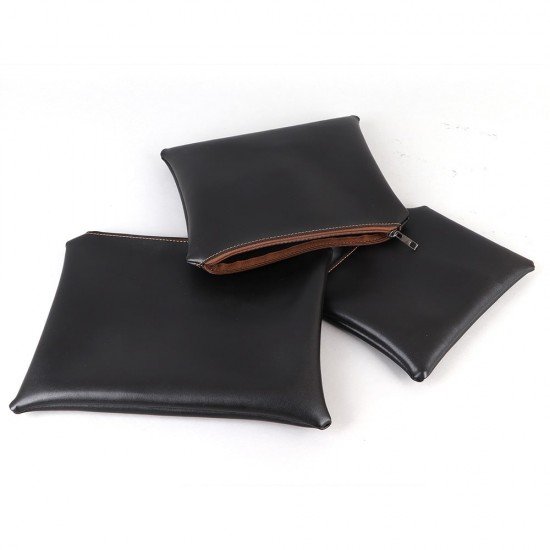 Bag in Bag Slim Organizer Inserts Set Of 3 in Vegan Leather and Black