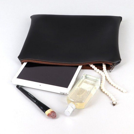 Bag in Bag Slim Organizer Inserts Set Of 3 in Vegan Leather and Black