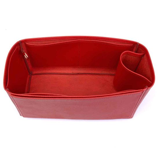 Bayswater Vegan Leather Bag Organizer in Cherry Red Color