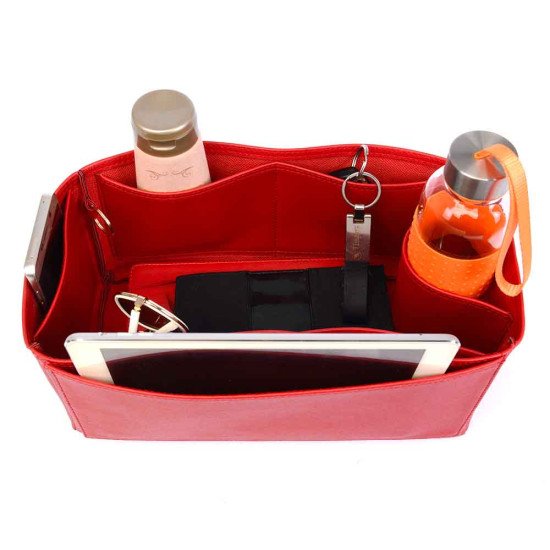 Garden Party 36 Vegan Leather Handbag Organizer in Cherry Red Color Garden Party 36 Vegan Leather Handbag Organizer in Cherry Red Color