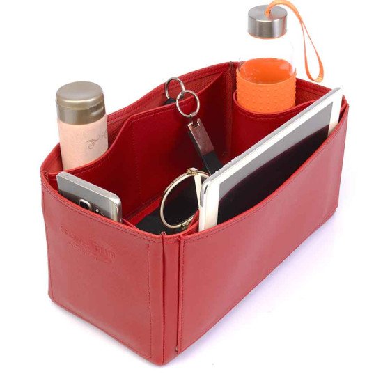 Garden Party 36 Vegan Leather Handbag Organizer in Cherry Red Color Garden Party 36 Vegan Leather Handbag Organizer in Cherry Red Color