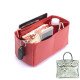 Birkin 30 Vegan Leather Handbag Organizer in Cherry Red Color