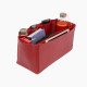 Birkin 40 Vegan Leather Handbag Organizer in Cherry Red Color