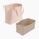 Cuy. Classic Leather Totes Vegan Leather Bag Organizer in Dark Beige Color