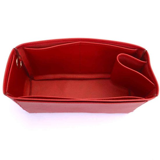 Kelly 35 Vegan Leather Handbag Organizer in Cherry Red Color