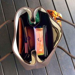 Garden Party 36 Vegan Leather Handbag Organizer in Bitter Brown Garden Party 36 Vegan Leather Handbag Organizer in Bitter Brown
