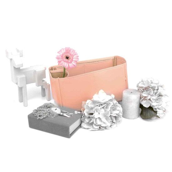 Neverfull GM Vegan Leather Handbag Organizer in Blush Pink Color Neverfull GM Vegan Leather Handbag Organizer in Blush Pink Color