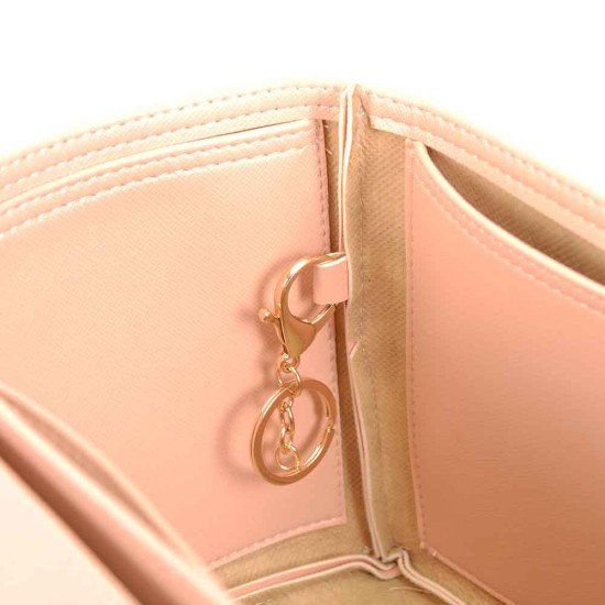 Neverfull MM Vegan Leather Handbag Organizer in Blush Pink Color Neverfull MM Vegan Leather Handbag Organizer in Blush Pink Color