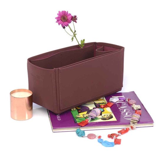 Berri MM Vegan Leather Handbag Organizer in Maroon Color Berri MM Vegan Leather Handbag Organizer in Maroon Color
