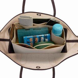 Garden Party 36 Vegan Leather Handbag Organizer in Ecru Color Garden Party 36 Vegan Leather Handbag Organizer in Ecru Color