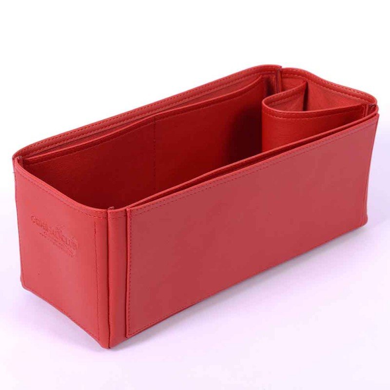 Graceful MM Deluxe Leather Handbag Organizer in Cherry Red Color