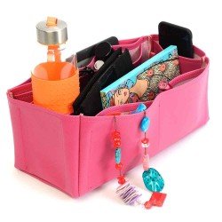 Graceful MM Vegan Leather Handbag Organizer in Fuchsia Color Graceful MM Vegan Leather Handbag Organizer in Fuchsia Color