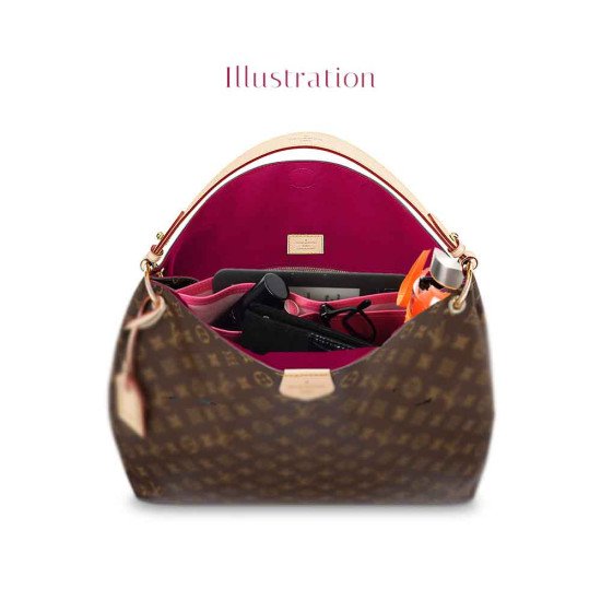 Graceful MM Vegan Leather Handbag Organizer in Fuchsia Color Graceful MM Vegan Leather Handbag Organizer in Fuchsia Color