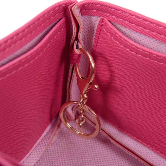 Graceful PM Vegan Leather Handbag Organizer in Fuchsia Color Graceful PM Vegan Leather Handbag Organizer in Fuchsia Color