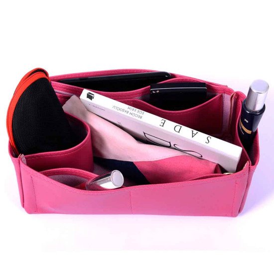 Graceful PM Vegan Leather Handbag Organizer in Fuchsia Color Graceful PM Vegan Leather Handbag Organizer in Fuchsia Color