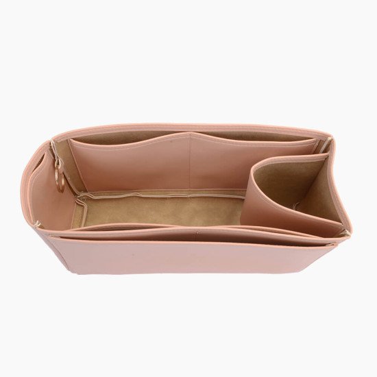 Jersey Vegan Leather Bag Organizer in Blush Pink Color
