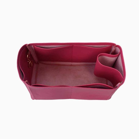 Jersey Vegan Leather Bag Organizer in Fuschia Color
