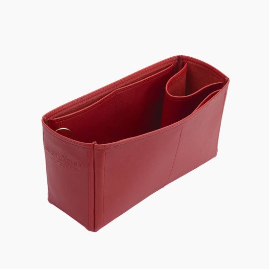 Jersey Vegan Leather Bag Organizer in Cherry Red Color