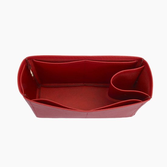 Jypsiere 28 Vegan Leather Handbag Organizer in Cherry Red Color