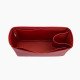Jersey Vegan Leather Bag Organizer in Cherry Red Color