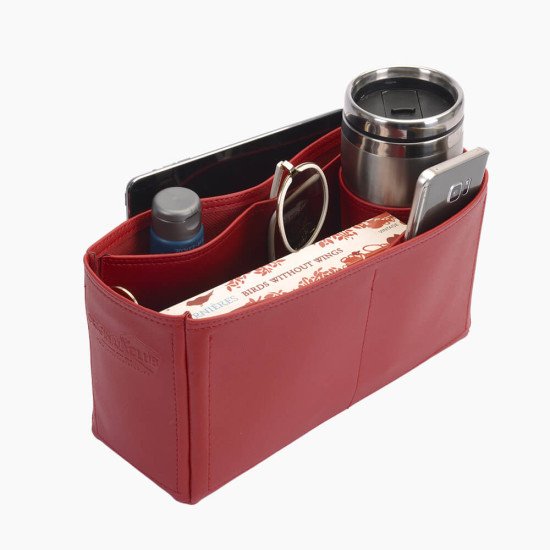 Jypsiere 28 Vegan Leather Handbag Organizer in Cherry Red Color