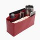Jersey Vegan Leather Bag Organizer in Cherry Red Color