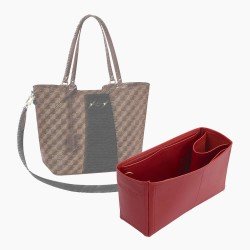 Jersey Vegan Leather Bag Organizer in Cherry Red Color Jersey Vegan Leather Bag Organizer in Cherry Red Color