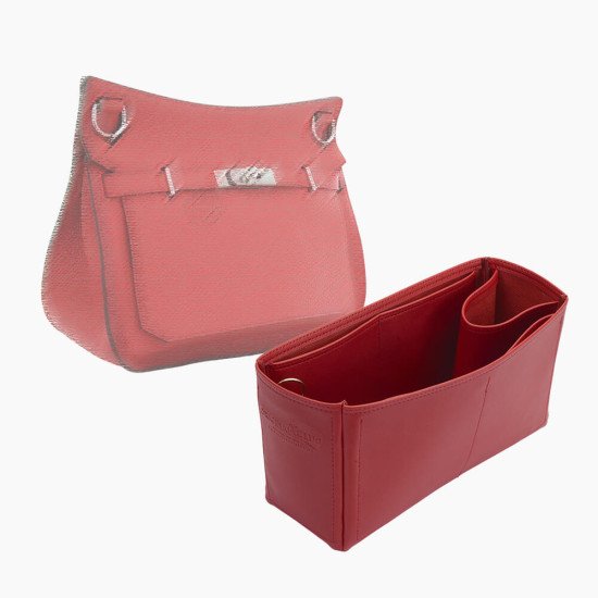 Jypsiere 28 Vegan Leather Handbag Organizer in Cherry Red Color