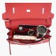 Jypsiere 28 Vegan Leather Handbag Organizer in Cherry Red Color