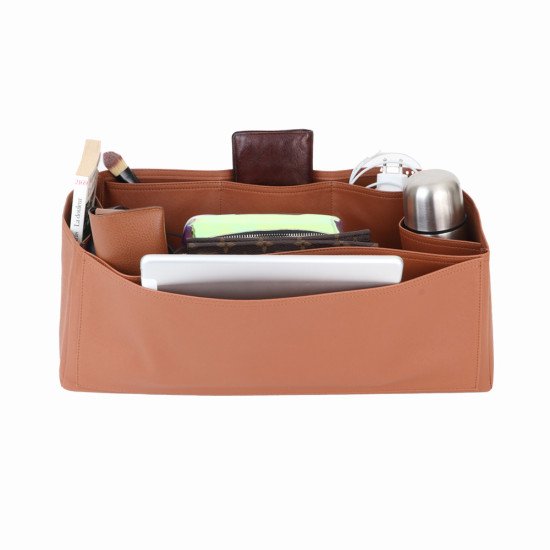 Keepall 45 Vegan Leather Handbag Organizer in Tan Brown Color