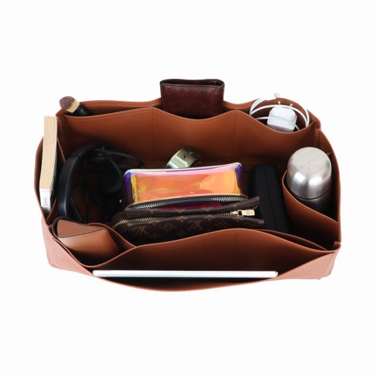 Keepall 45 Vegan Leather Handbag Organizer in Tan Brown Color