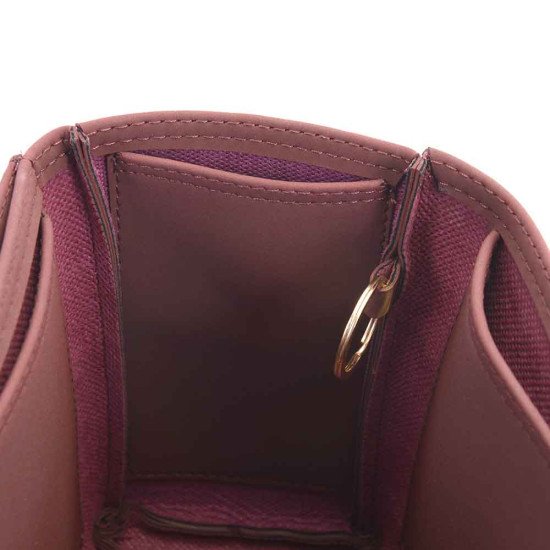 Melie Vegan Leather Handbag Organizer in Maroon Color