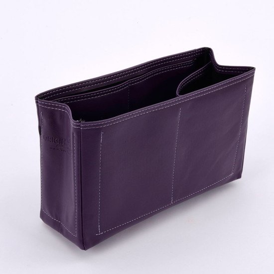 Melie Vegan Leather Handbag Organizer in Aubergine Color
