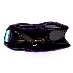 Melie Vegan Leather Handbag Organizer in Aubergine Color
