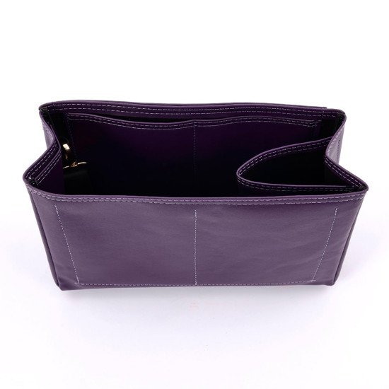 Melie Vegan Leather Handbag Organizer in Aubergine Color