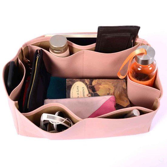 Speedy 40 Vegan Leather Handbag Organizer in Blush Pink Color