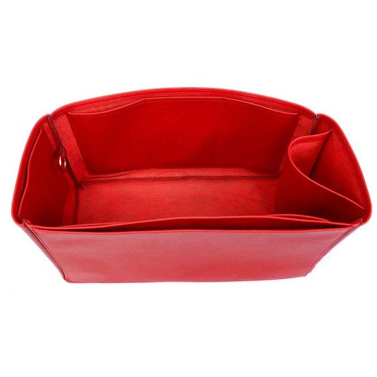 Speedy 40 Vegan Leather Handbag Organizer in Cherry Red Color