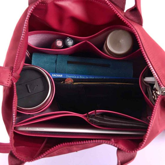 Le Pliage Large and Neo Large Vegan Leather Handbag Organizer in Fuchsia Color Le Pliage Large and Neo Large Vegan Leather Handbag Organizer in Fuchsia Color