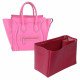 Celine Mini Luggage Bag Vegan Leather Handbag Organizer in Fuchsia Color