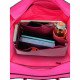 Celine Mini Luggage Bag Vegan Leather Handbag Organizer in Fuchsia Color