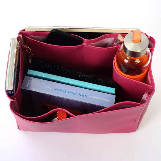 Le Pliage Large and Neo Large Vegan Leather Handbag Organizer in Fuchsia Color Le Pliage Large and Neo Large Vegan Leather Handbag Organizer in Fuchsia Color